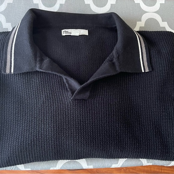 Black Polo Shirt with Classic Knit Design 3XL - Picture 9 of 10